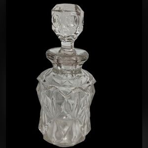 EAPG: 1893 Model Flint Co. Glass Heck Pattern Cologne Decanter